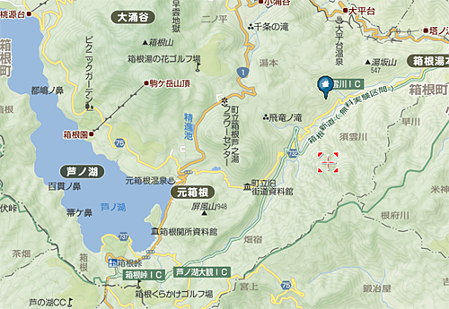 箱根新道:山崎IC～箱根峠IC（Yahoo!地図）